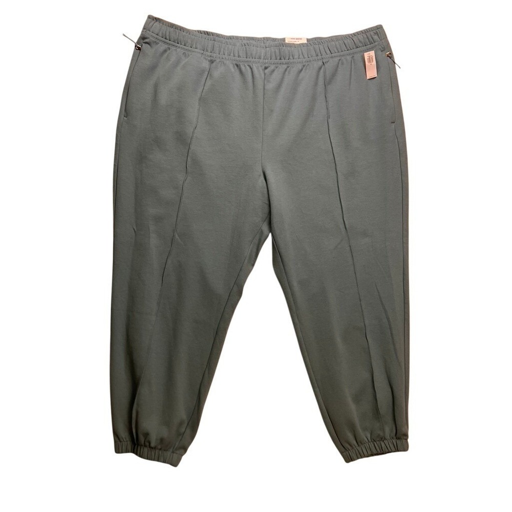 Old Navy Dynamic Fleece Joggers Women 4X Blue‎ High Rise Zip Pocket NWT
